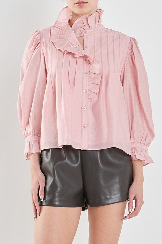 SS1801T Ruffle Detail Blouse