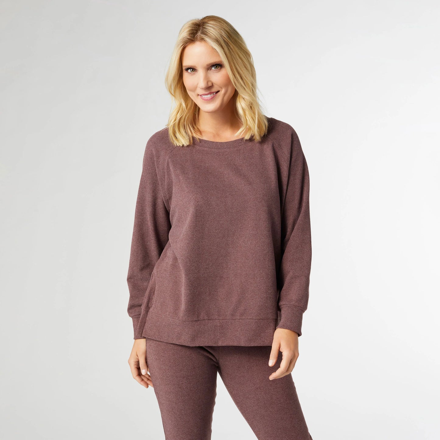 2433311 Zip Raglan Sweater Wine