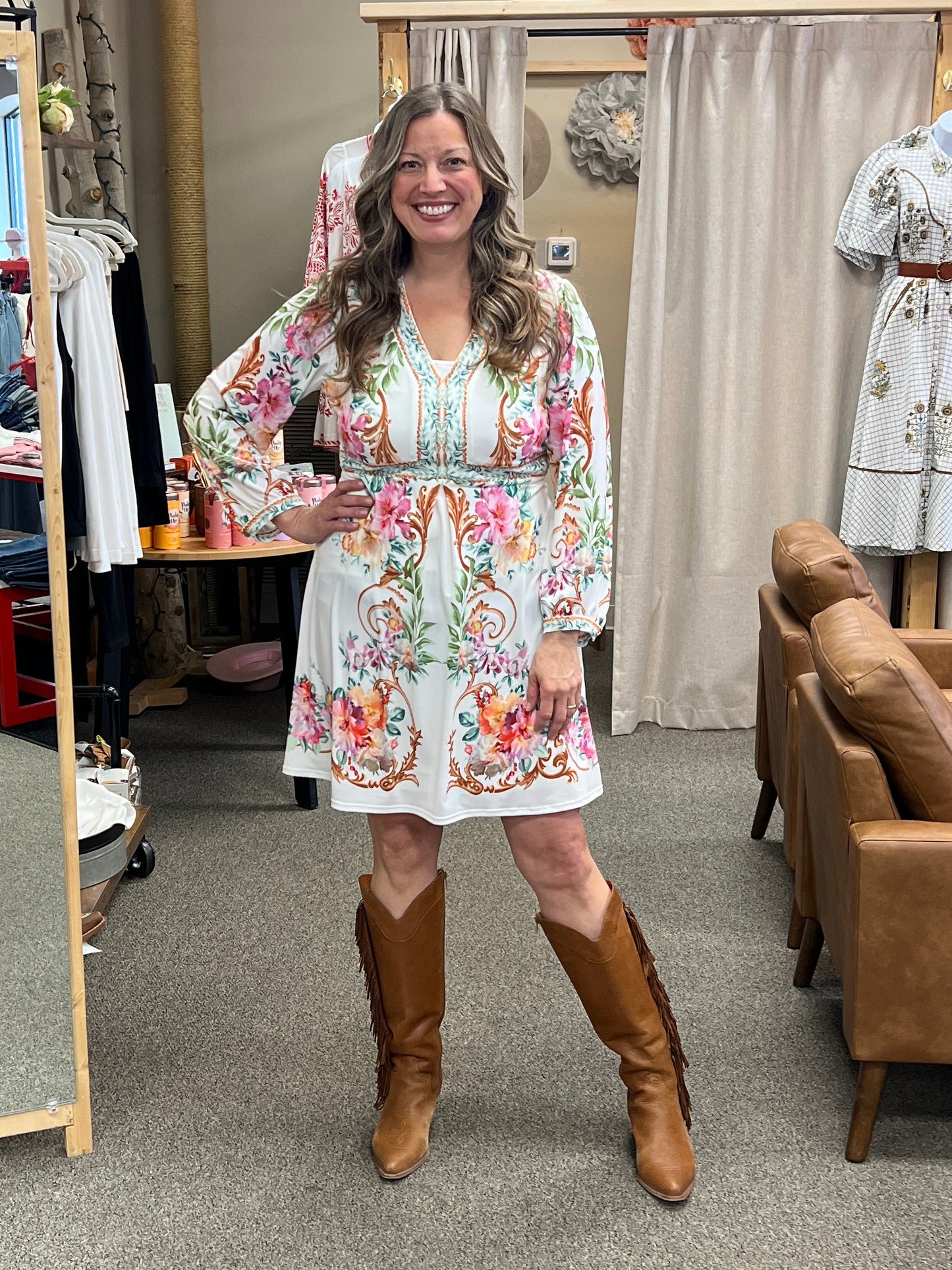5YDG610A 3/4 Slv Dress