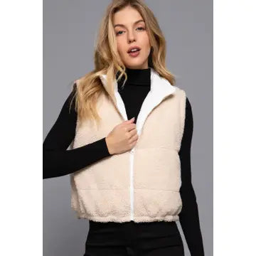 Reversible Fur Padding Vest