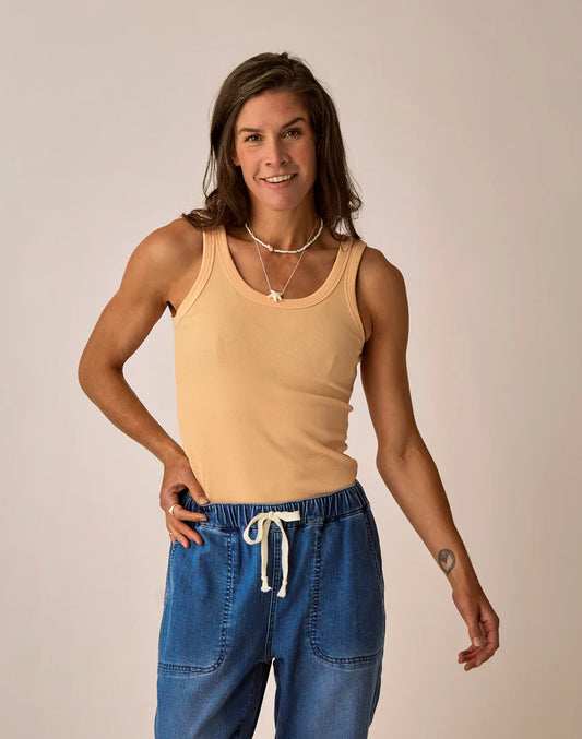 Ever Rib Tank- Apricot