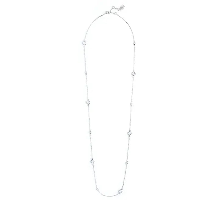 Crystal Drops Long Necklace