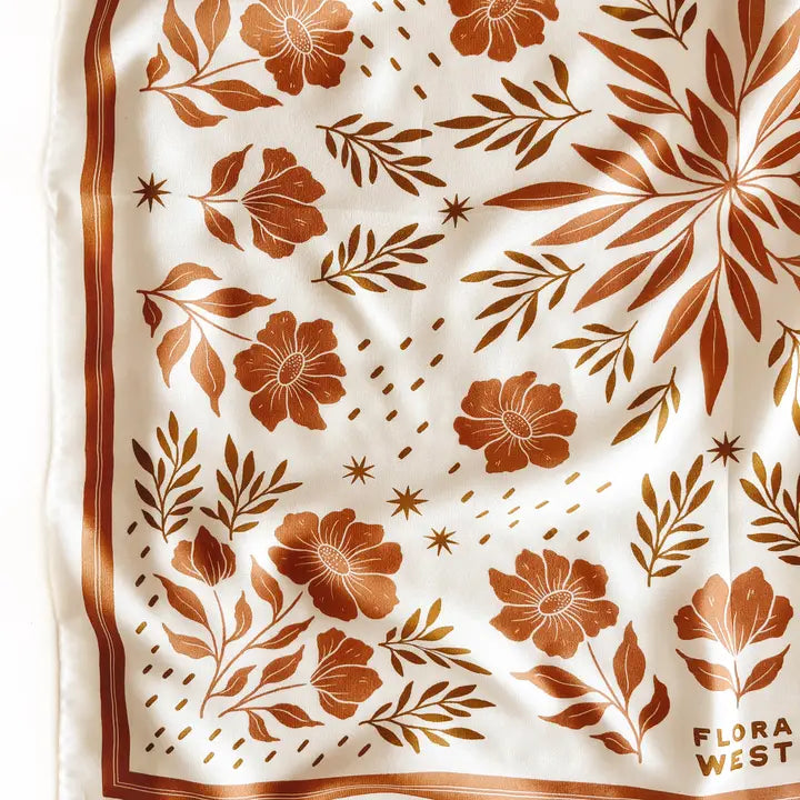 100% silk bandana scarf