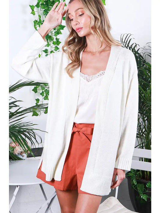 Long Slve Cardigan Cream