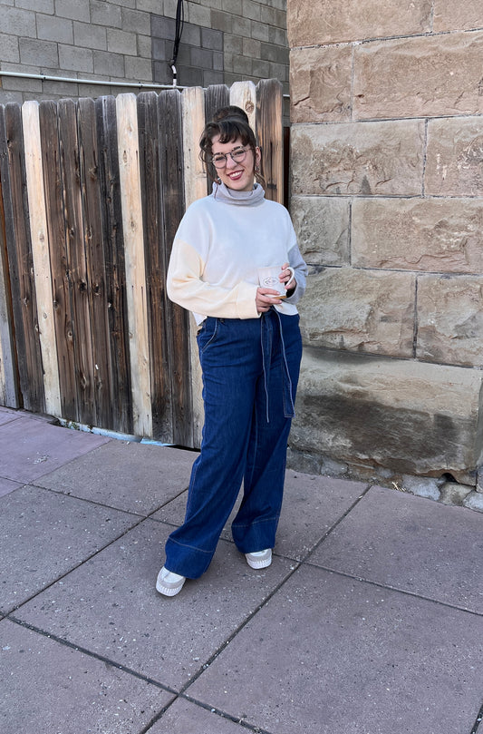 Belted HRise Wide Leg Bellona Wash