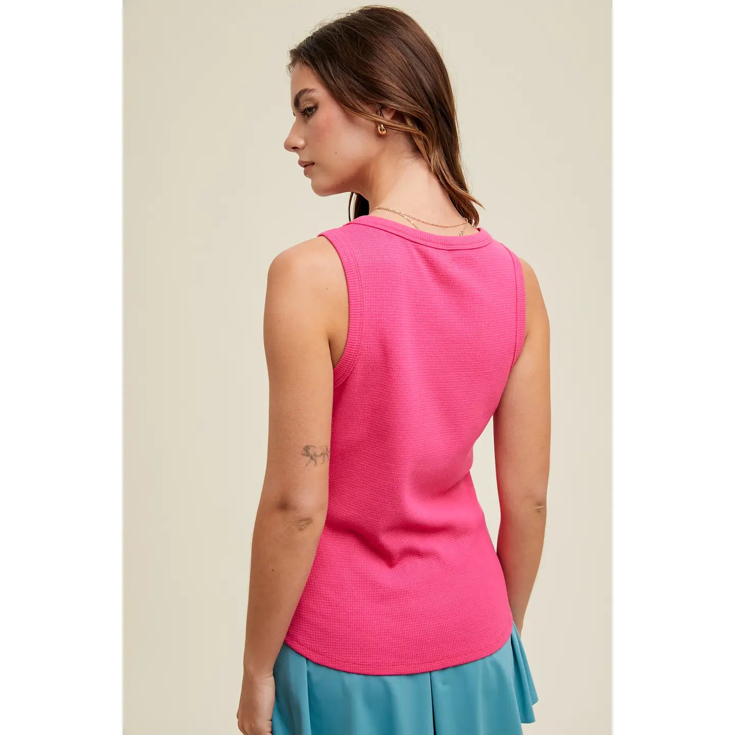 WL23-8432 Waffle Knit Tank Top