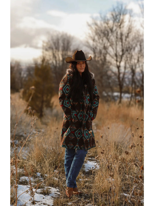 Ladies Long Aztec Jacket