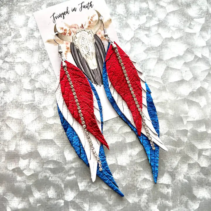 Merica Feather Earrings