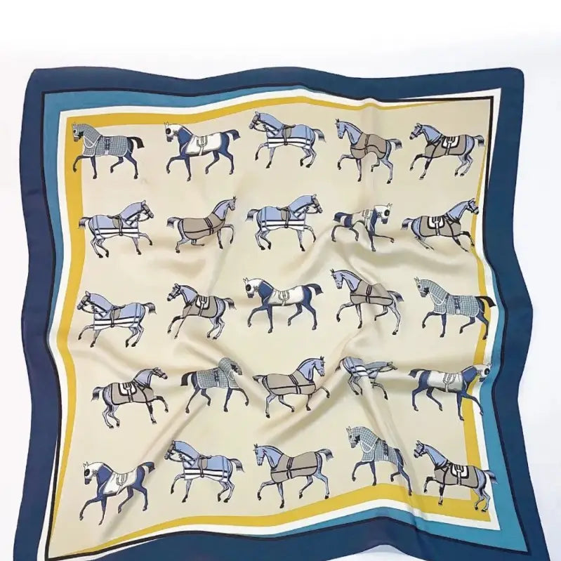 Equestrian Bandana Scarf-Navy