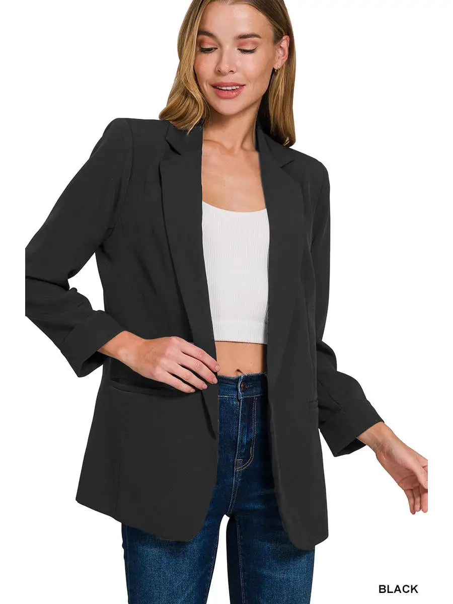 Open Front Classic Blazer
