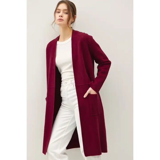 Sleek Coatigan w/ Pockets