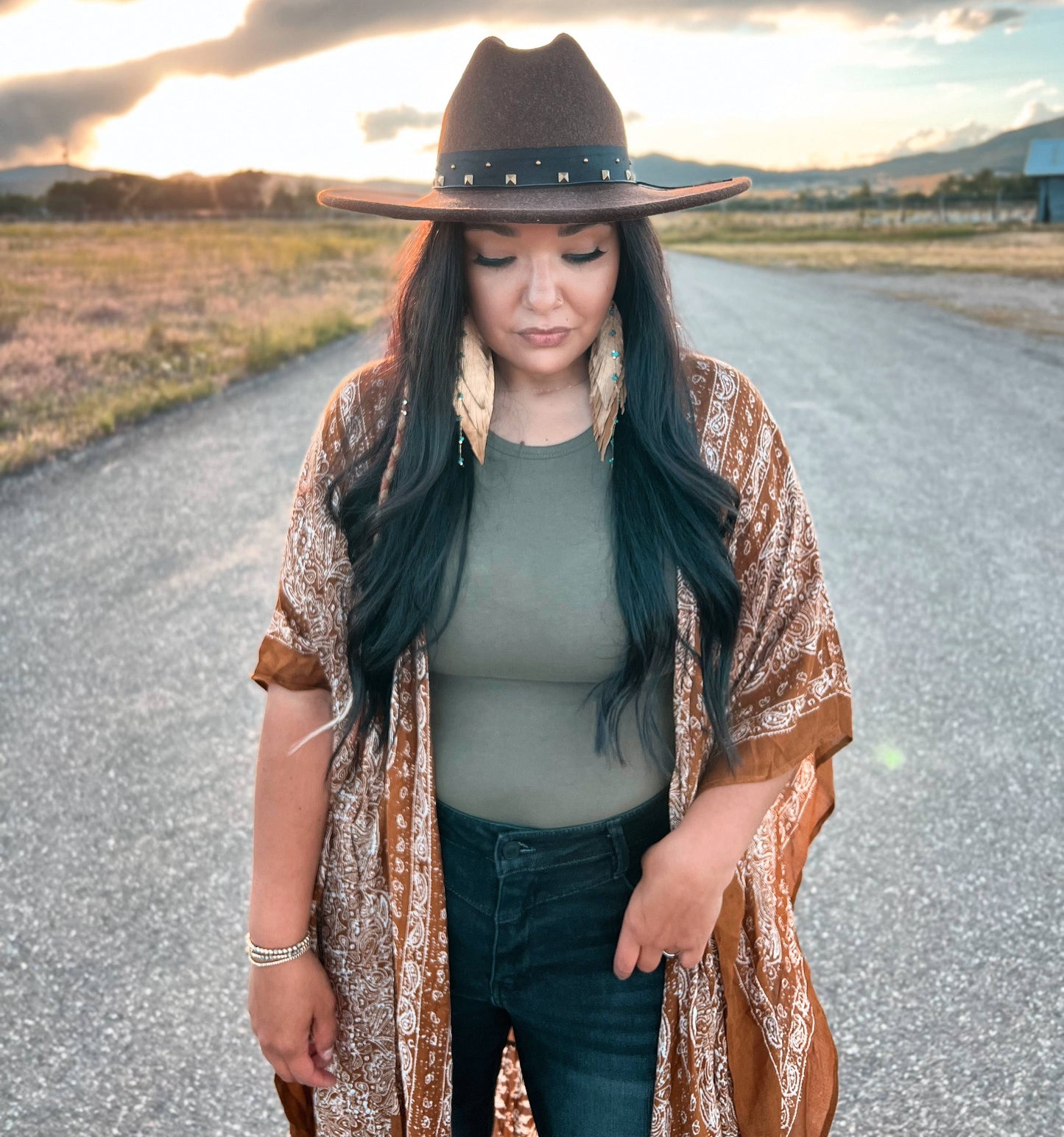 Fringed In Faith - Leather Shoulder Dusters | Gold