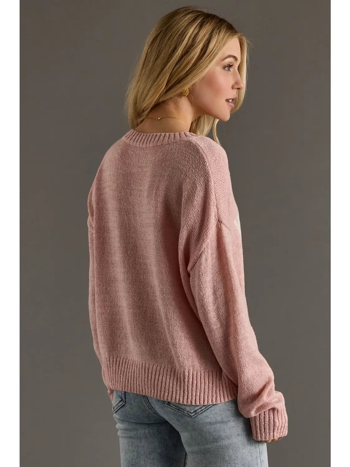 Wine Weather Sweater Lt Pink