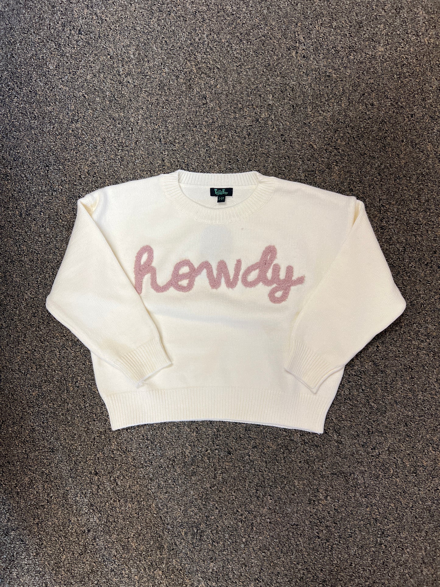 Howdy Ivory Blush Toddler Sweater
