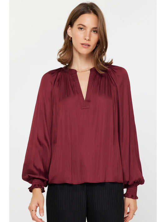 2530226 LS Blouse Burgundy