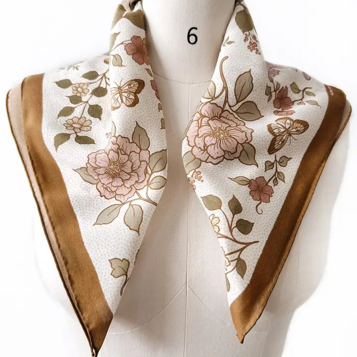 100% silk bandana scarf