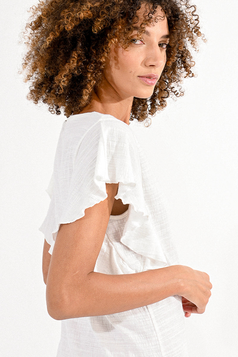 E1615CP Vneck Soft Tee White