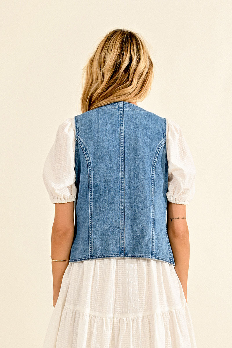 ER165CE Sleeveless Denim Jacket