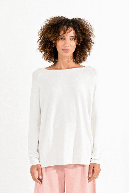 ES132CP Knitted Sweater Off White