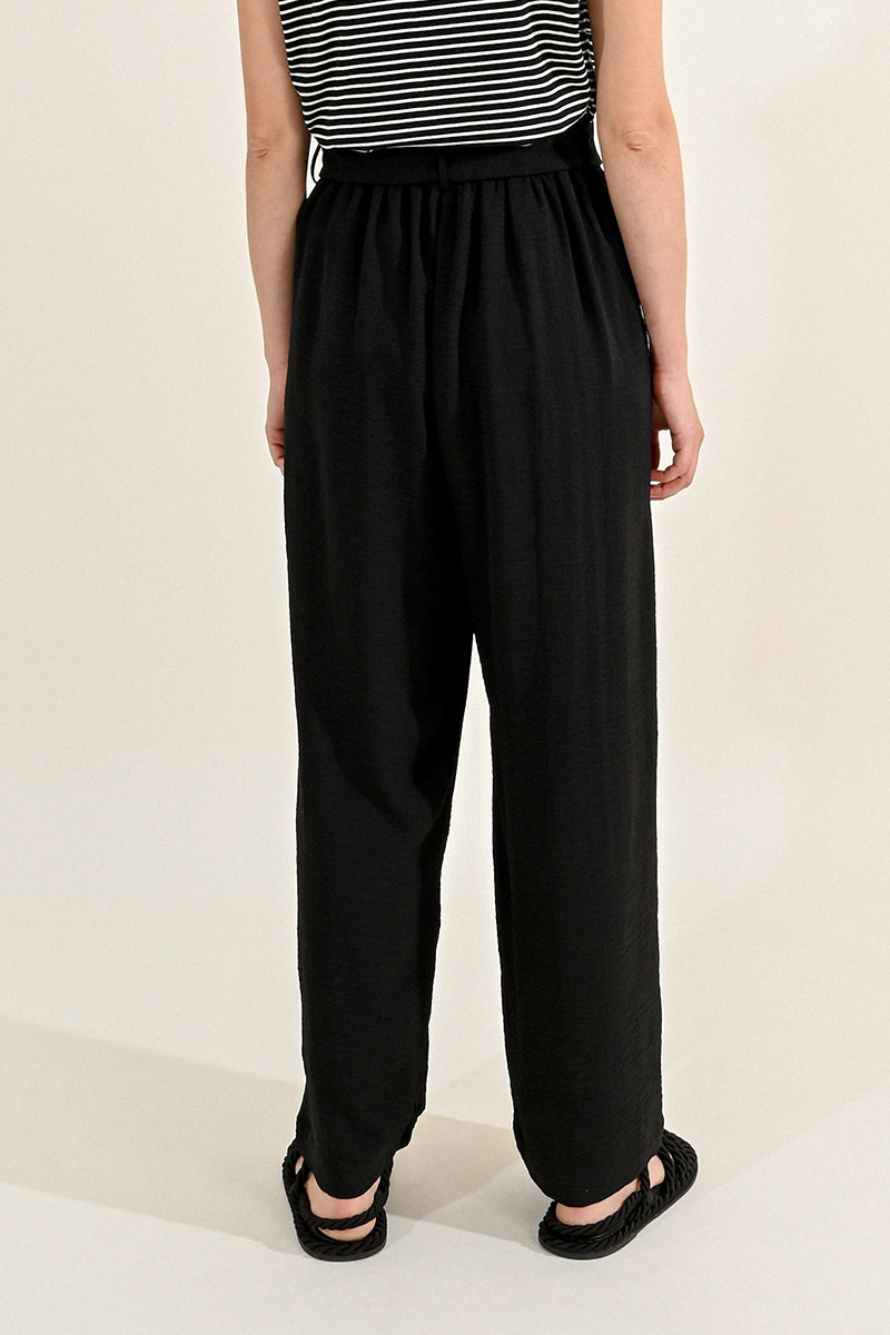 G900CP Wide Leg Pants w/Tie Black