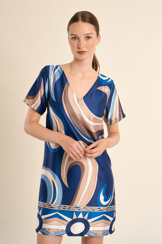 G958EP Woven Dress Navy Athena