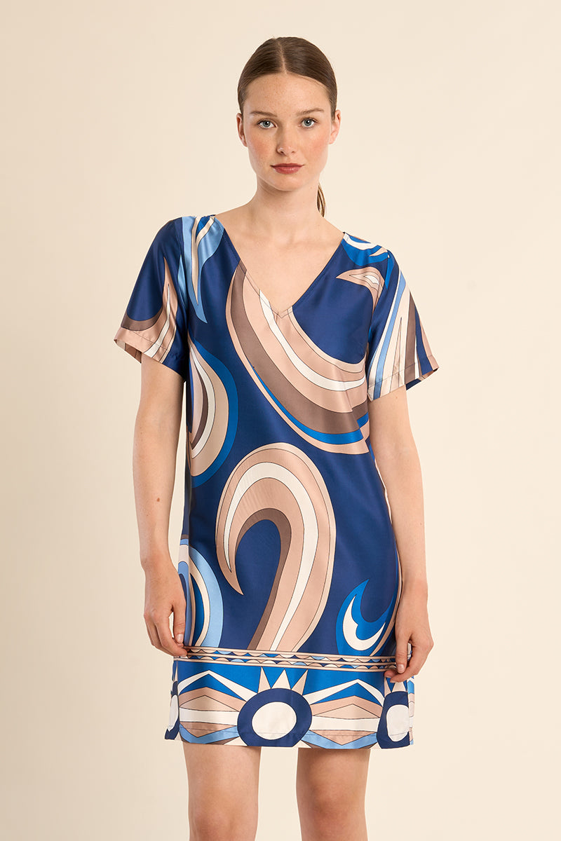 G958EP Woven Dress Navy Athena