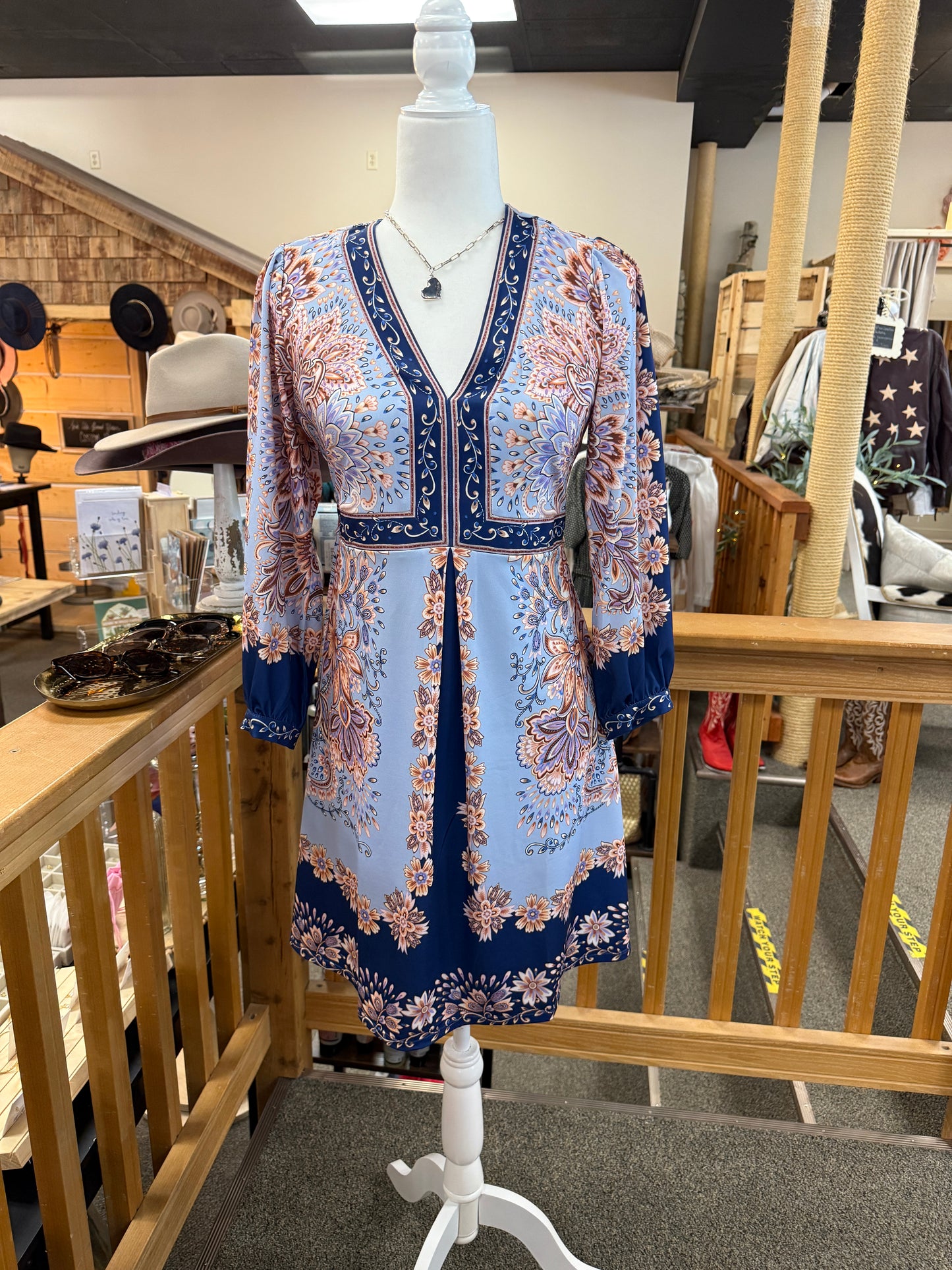 V Neck Dress long sleeve