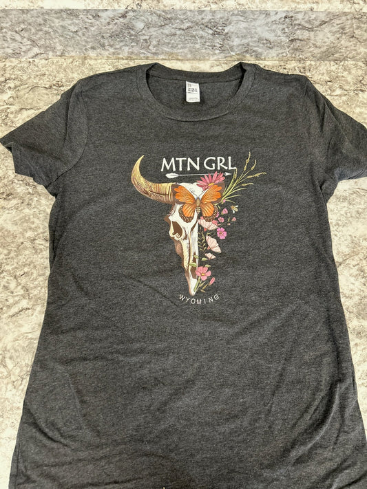 MTN GRL Logo Butterfly Bison Hth Charcoal