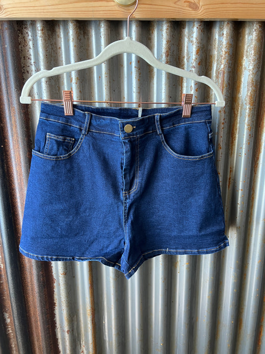 SY8498-SH Stretched Denim Shorts