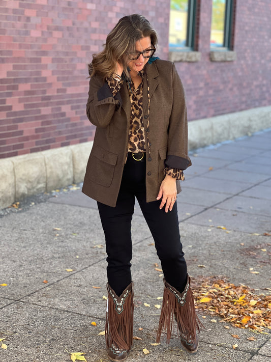 Gia Glider Skny Black Rinse 30"