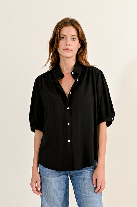 LAR204BCP Woven Shirt Black