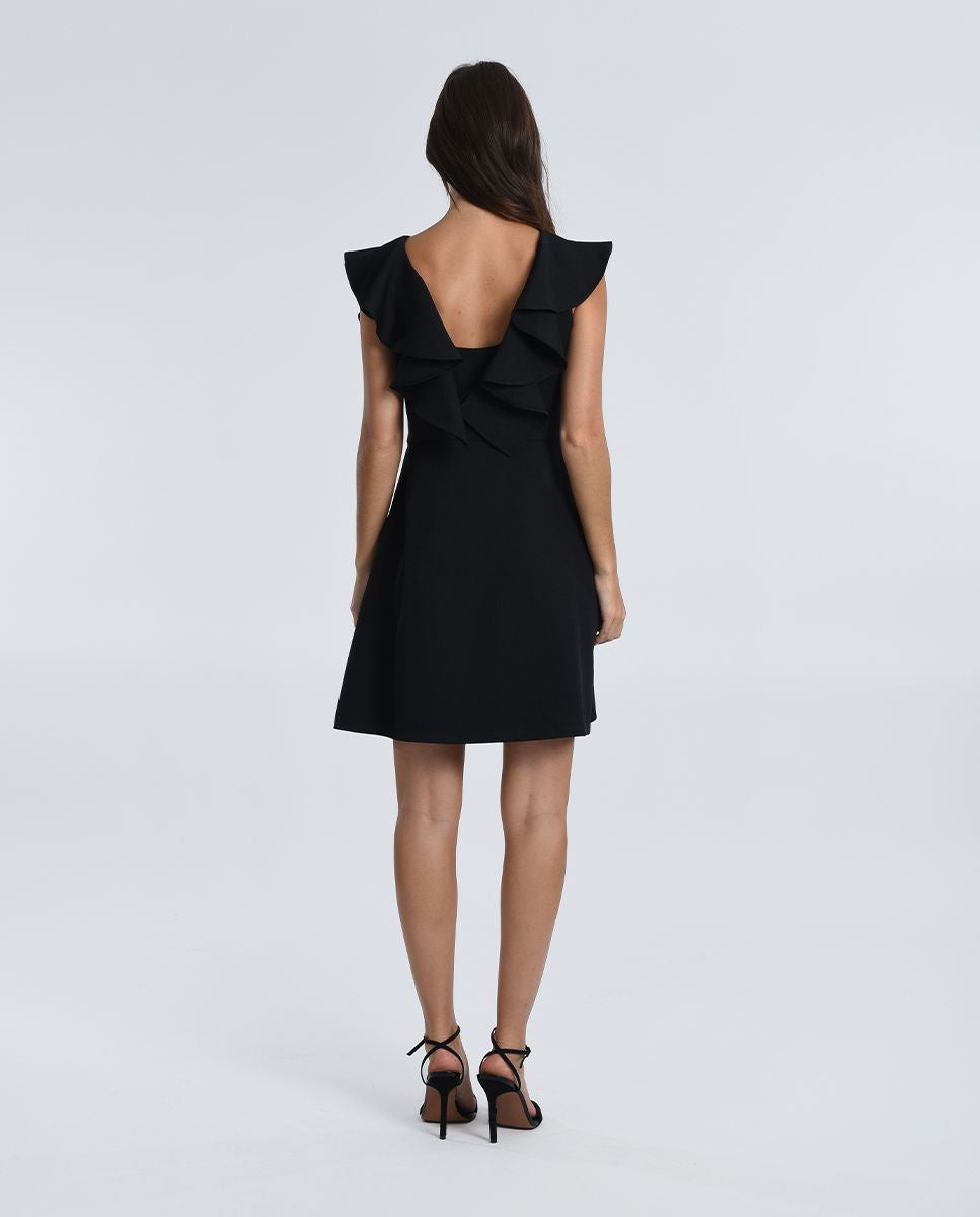 P1169BP Woven Dress Black