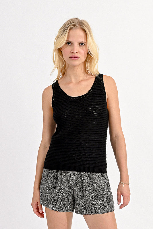 N200ACE Openwork Knitted Tank Top