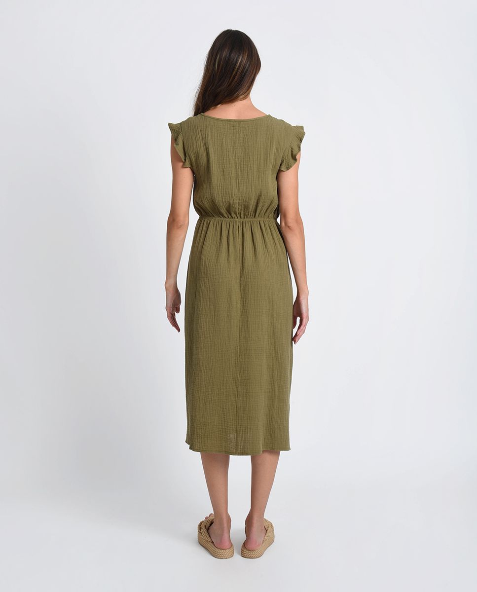 T189BP Woven Dress Khaki