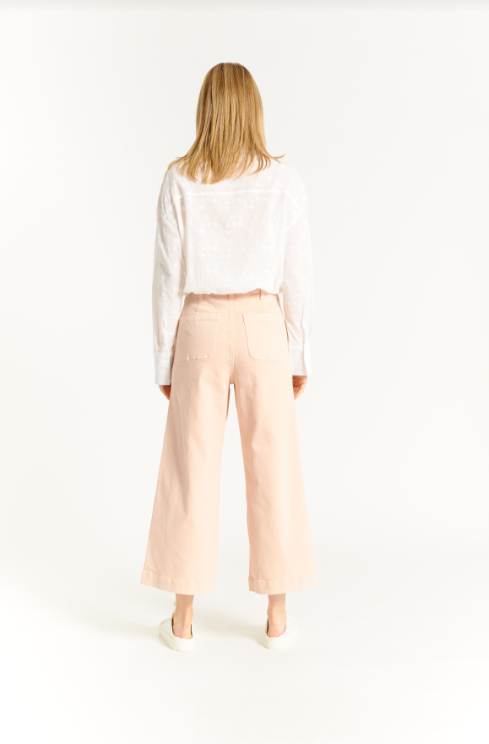 1042-SJ HiRise Wide Leg Crop Toasted Almond