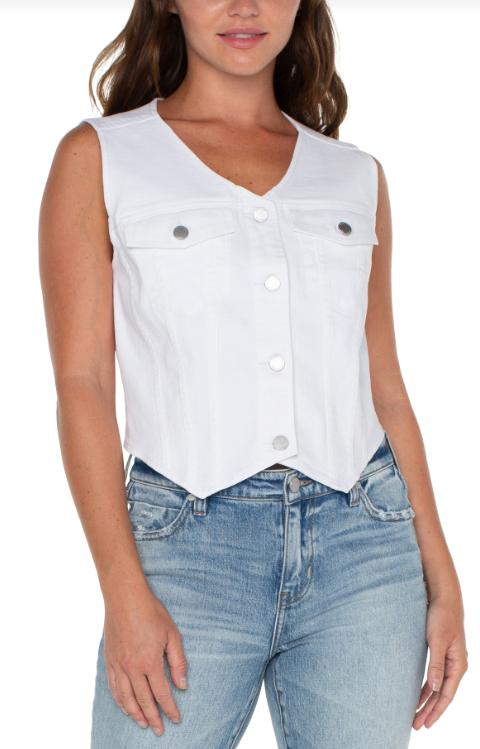 trucker vest bright white