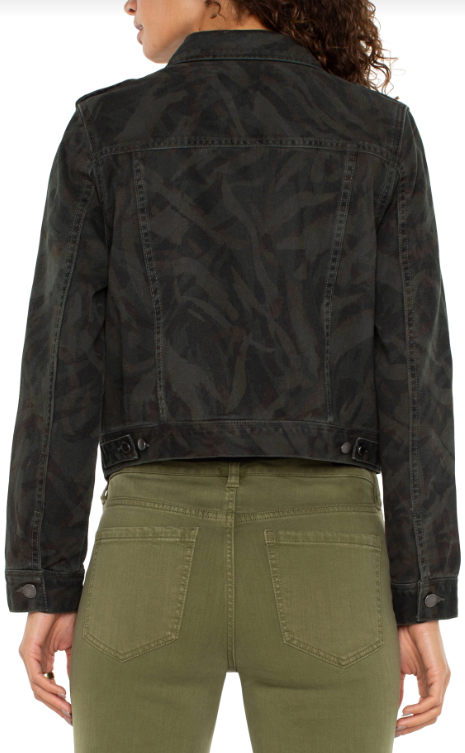 military crop jacket 21in abstract camo