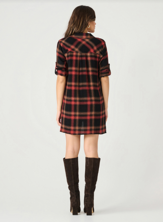 LS Roll Tab Shirt Dress