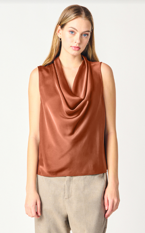 SL Draperneck Blouse Copper