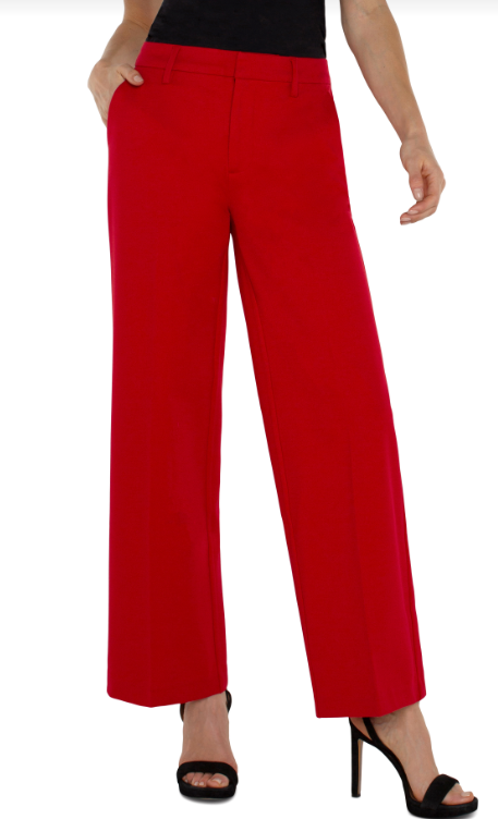 kelsey wide leg trouser 31" tango red