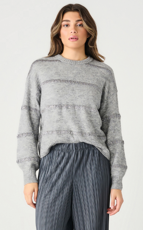 2427028 LS Sequin Stripe Sweater