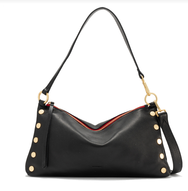 Kyle Med Black Brushed Gold Red Zip