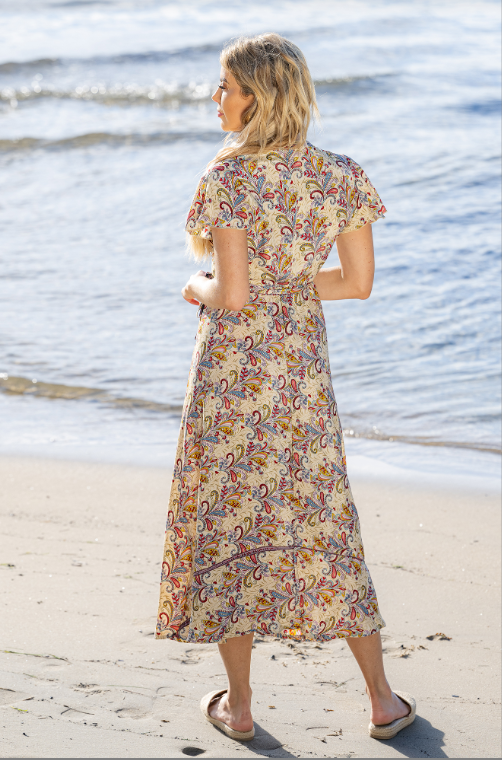 Venice S/Sleeve Wrap Dress