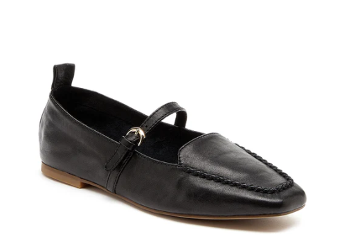 Ferry Fox Mary Jane Flats Black