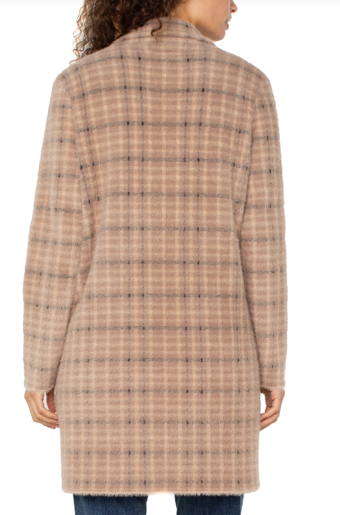 long slv open front sweater coat