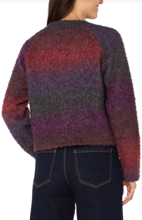 long slv raglan button front cardigan
