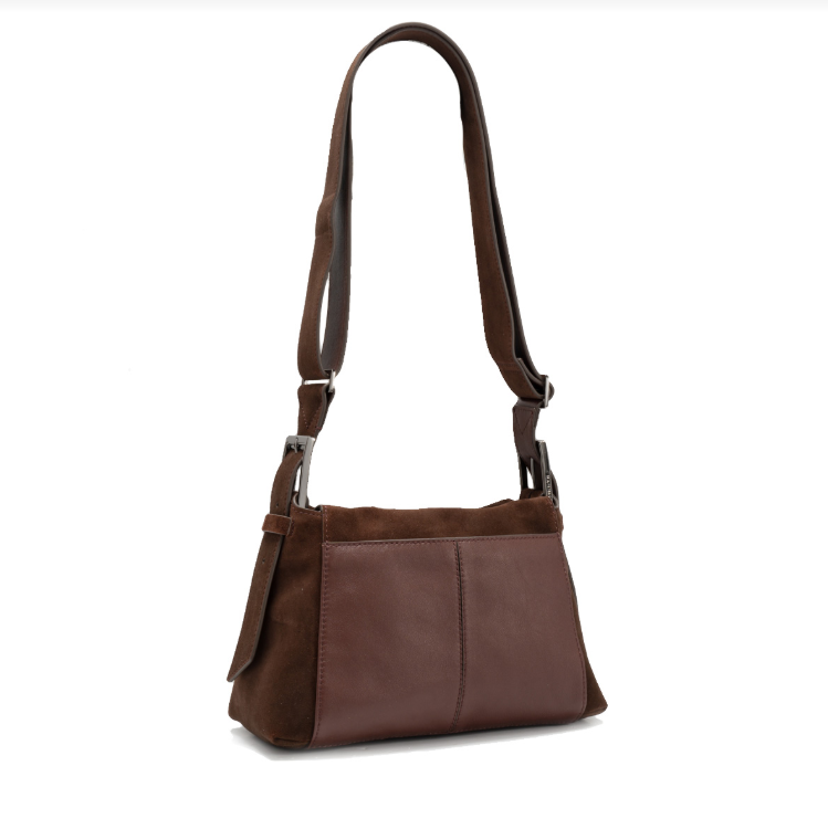 Bryant Med Belted Suede Gunmetal