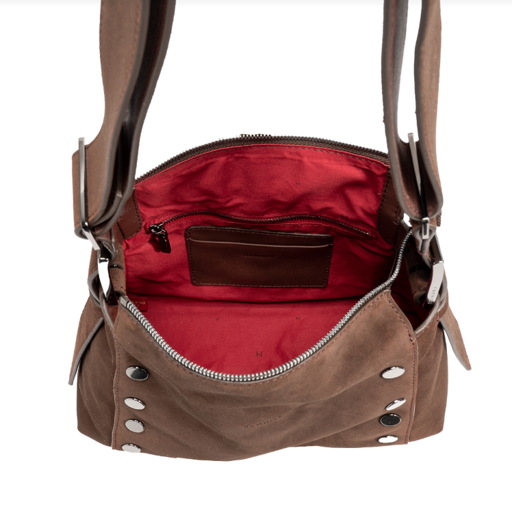 Bryant Med Belted Suede Gunmetal