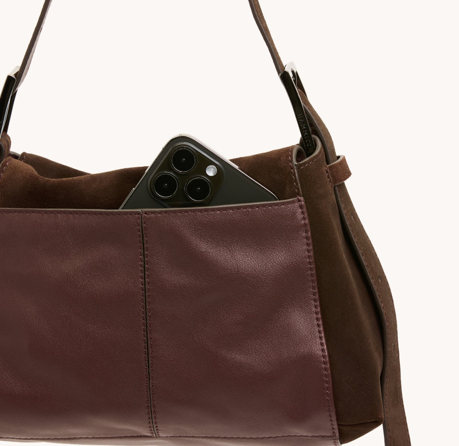 Bryant Med Belted Suede Gunmetal