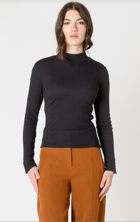 Ribbed Mockneck Top